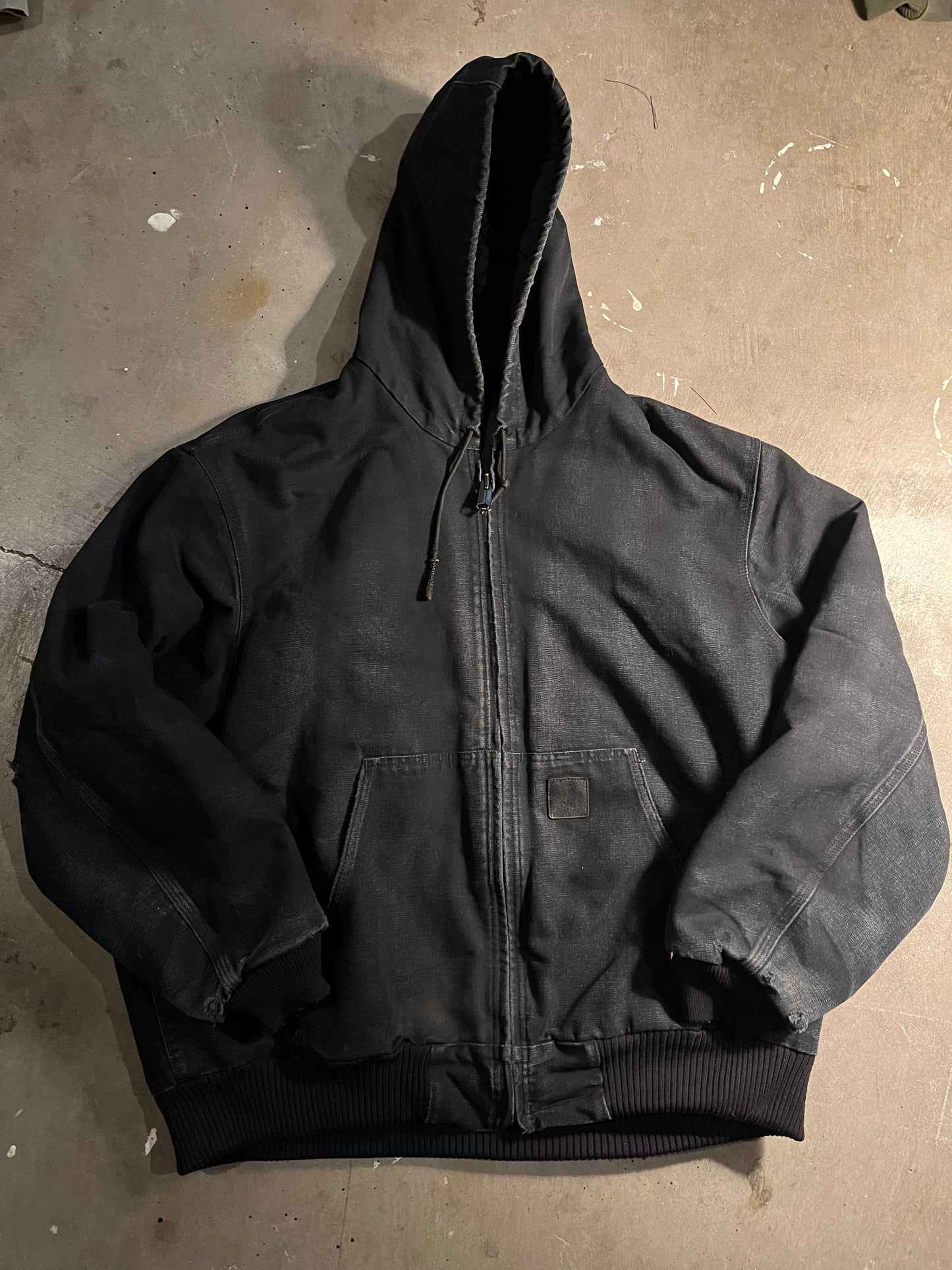 Detroit Made Black Carharrt Hooded Jacket size XL