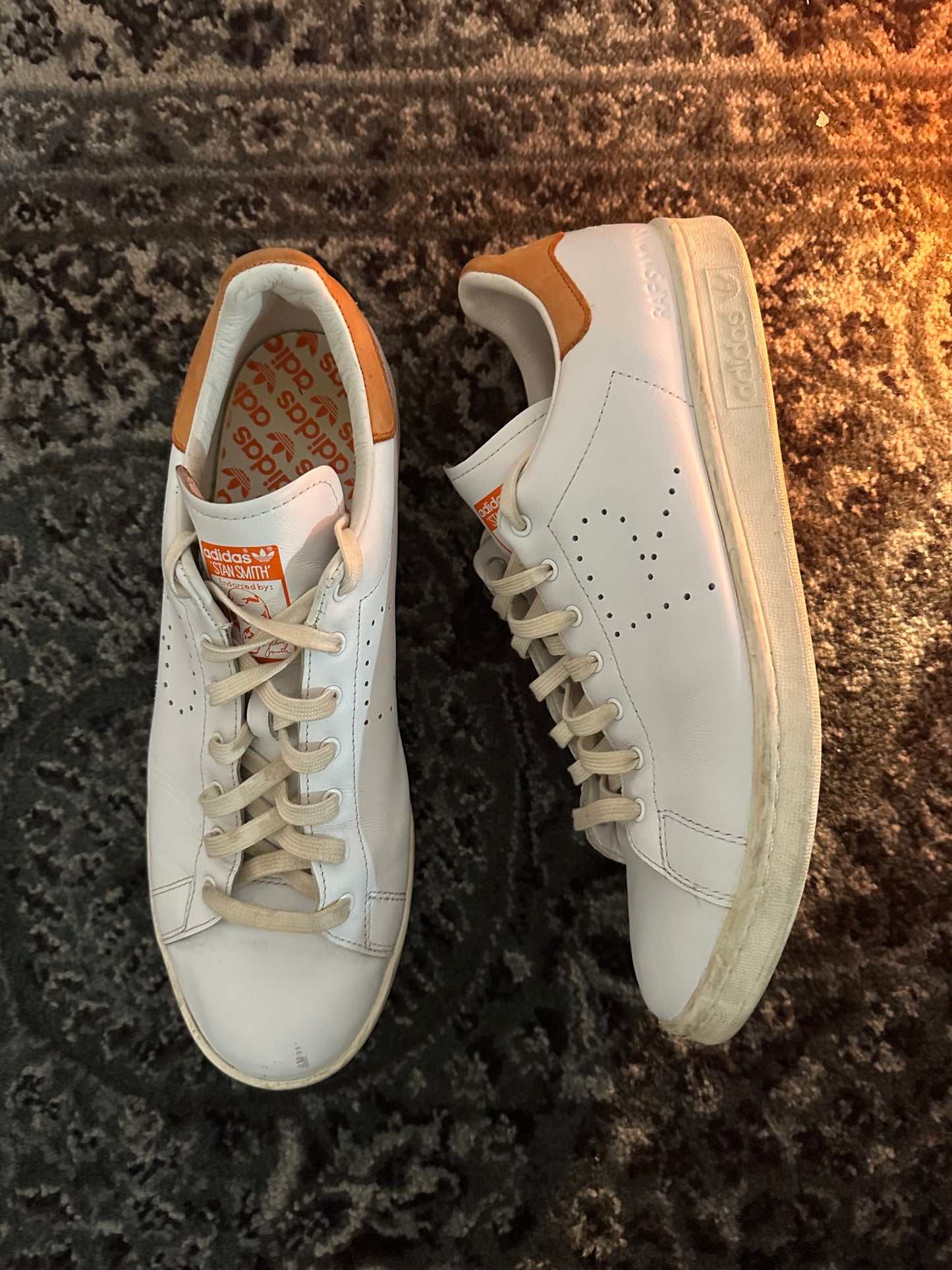 Raf Simons Stan Smith 'White/Orange' Size 12