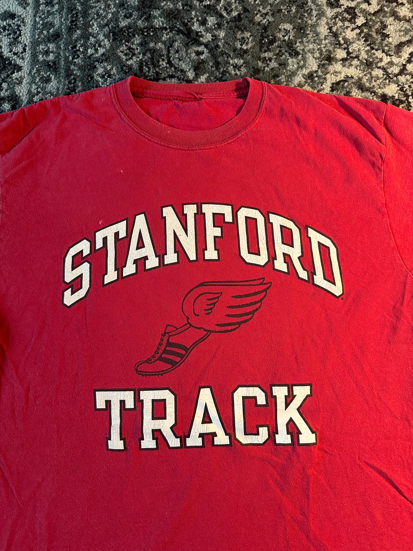 Stanford Track Graphic Tee size L
