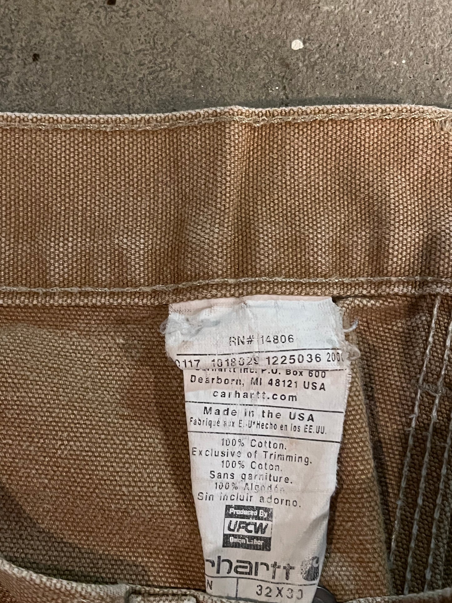 Carharrt Sun Faded Double Knee size 32